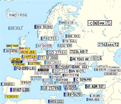 european license plates country code.